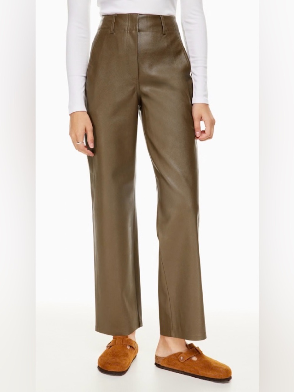 Wilfred Free Ascendant Pant Vegan Leather Utility Rustic Brown Size 10